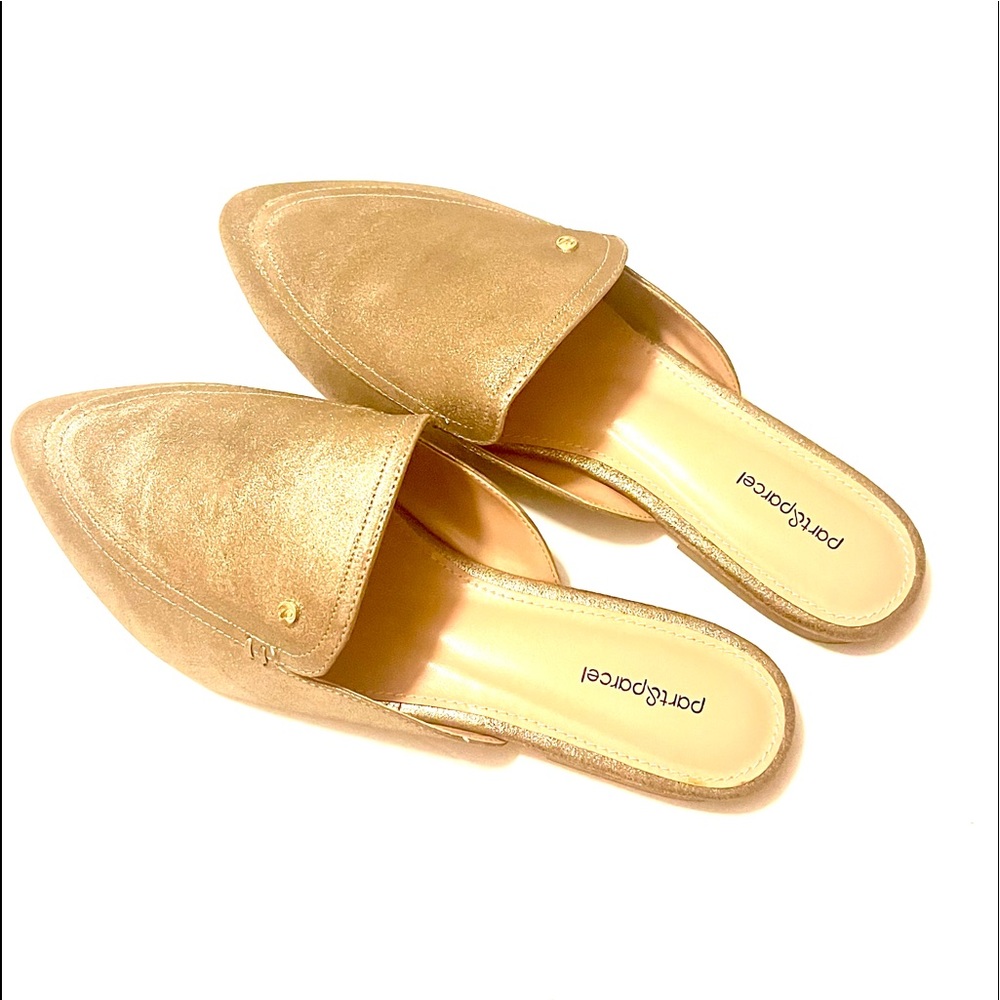 Gorgeous Leather Metallic Mules